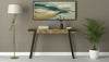 47-Inch Console Table, Reclaimed-Wood-Look Finish, Black Metal Base – view 3
