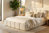 Off-White Boucle Upholstered King Bed Frame – view 2