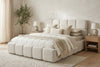 Off-White Boucle Upholstered Queen Bed Frame – view 3