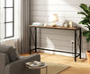55-Inch Console Table with Built-In Outlets and USB Ports, Reclaimed-Wood-Look Finish