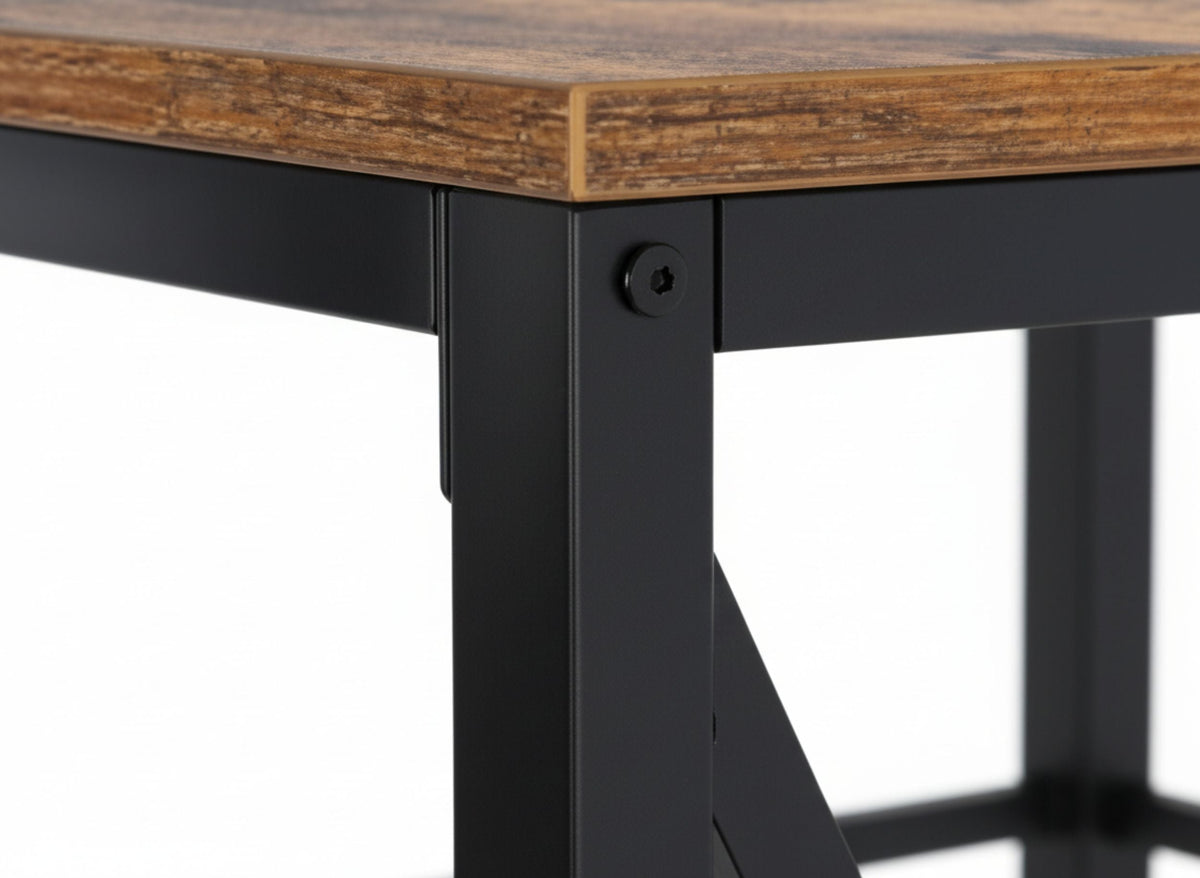 55-Inch Console Table with Built-In Outlets and USB Ports, Reclaimed-Wood-Look Finish – view 5