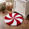 Shaped Non-Slip Christmas Bath Mat, 18 x 24 in, Peppermint Swirl or Red Bow Gift – view 3