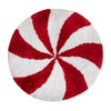 Shaped Non-Slip Christmas Bath Mat, 18 x 24 in, Peppermint Swirl or Red Bow Gift