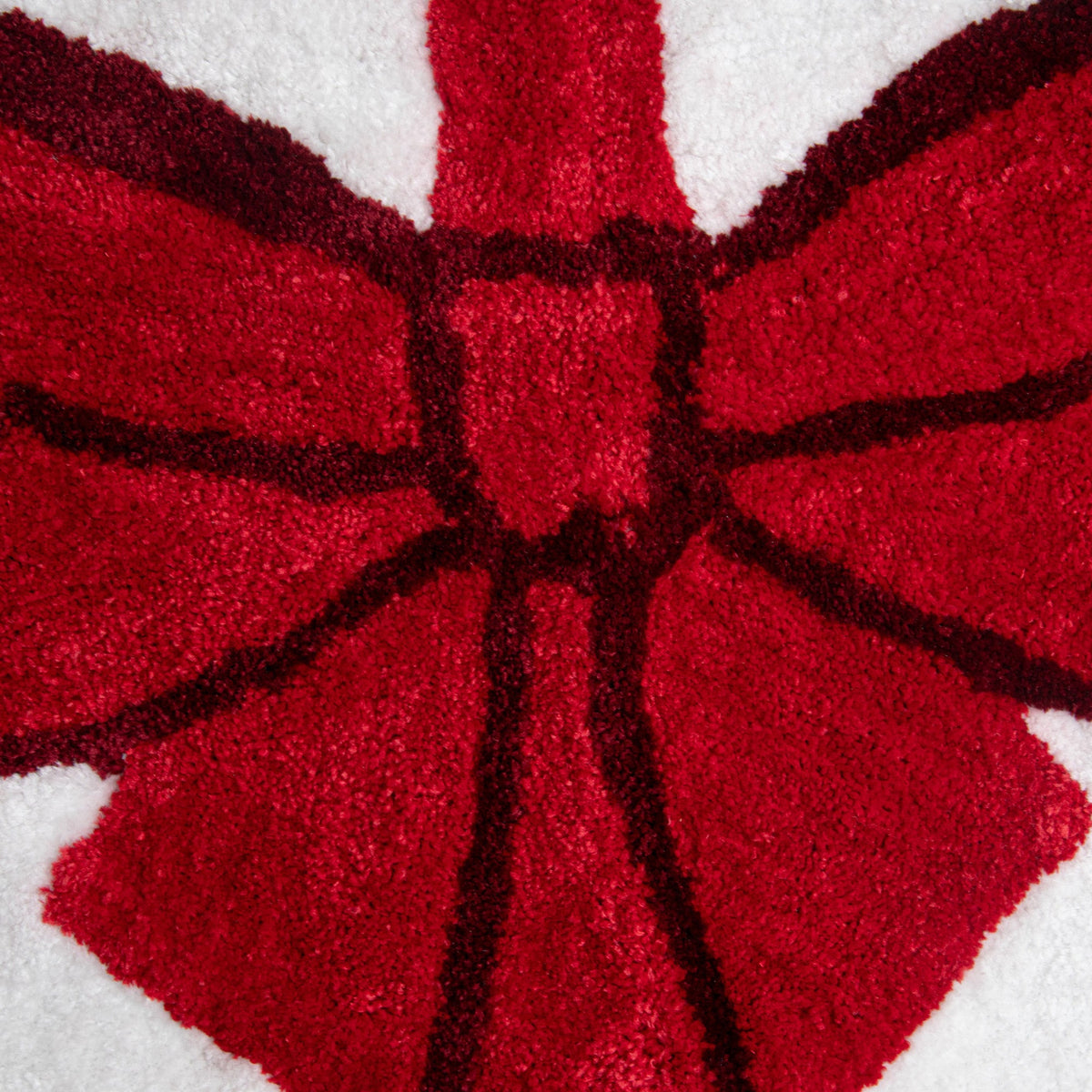 Shaped Non-Slip Christmas Bath Mat, 18 x 24 in, Peppermint Swirl or Red Bow Gift – view 8