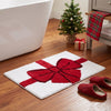 Shaped Non-Slip Christmas Bath Mat, 18 x 24 in, Peppermint Swirl or Red Bow Gift – view 7