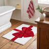 Shaped Non-Slip Christmas Bath Mat, 18 x 24 in, Peppermint Swirl or Red Bow Gift – view 6