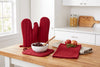 4-Piece Cotton Kitchen Set with Oven Mitts, Pot Holder and Kitchen Towel – view 4