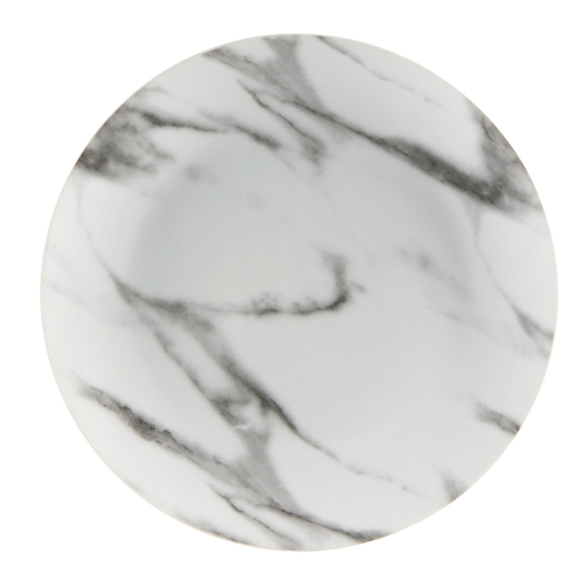Gray Marble-Look Porcelain 16-Piece Dinnerware Set with Gold Flatware – view 4