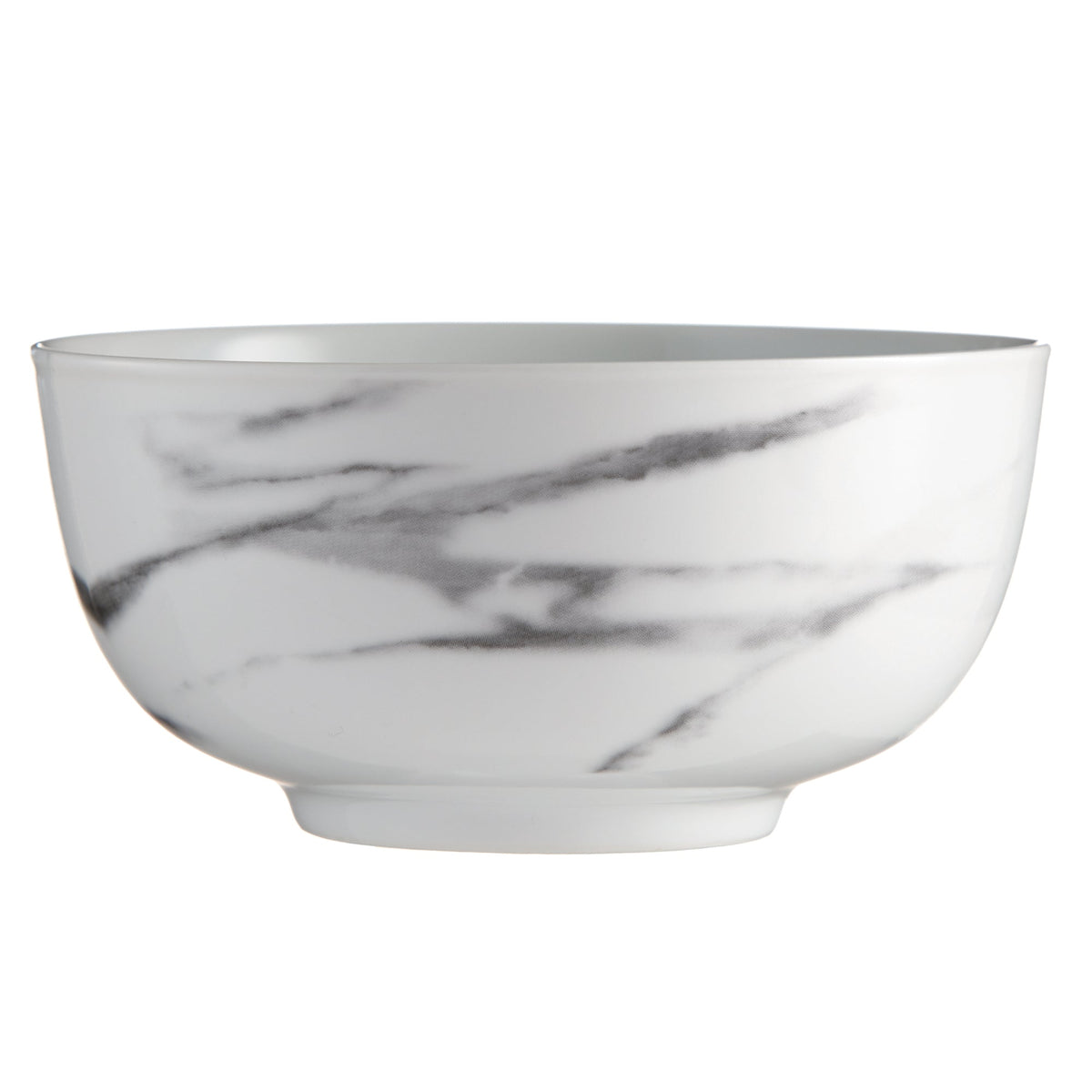 Gray Marble-Look Porcelain 16-Piece Dinnerware Set with Gold Flatware – view 5