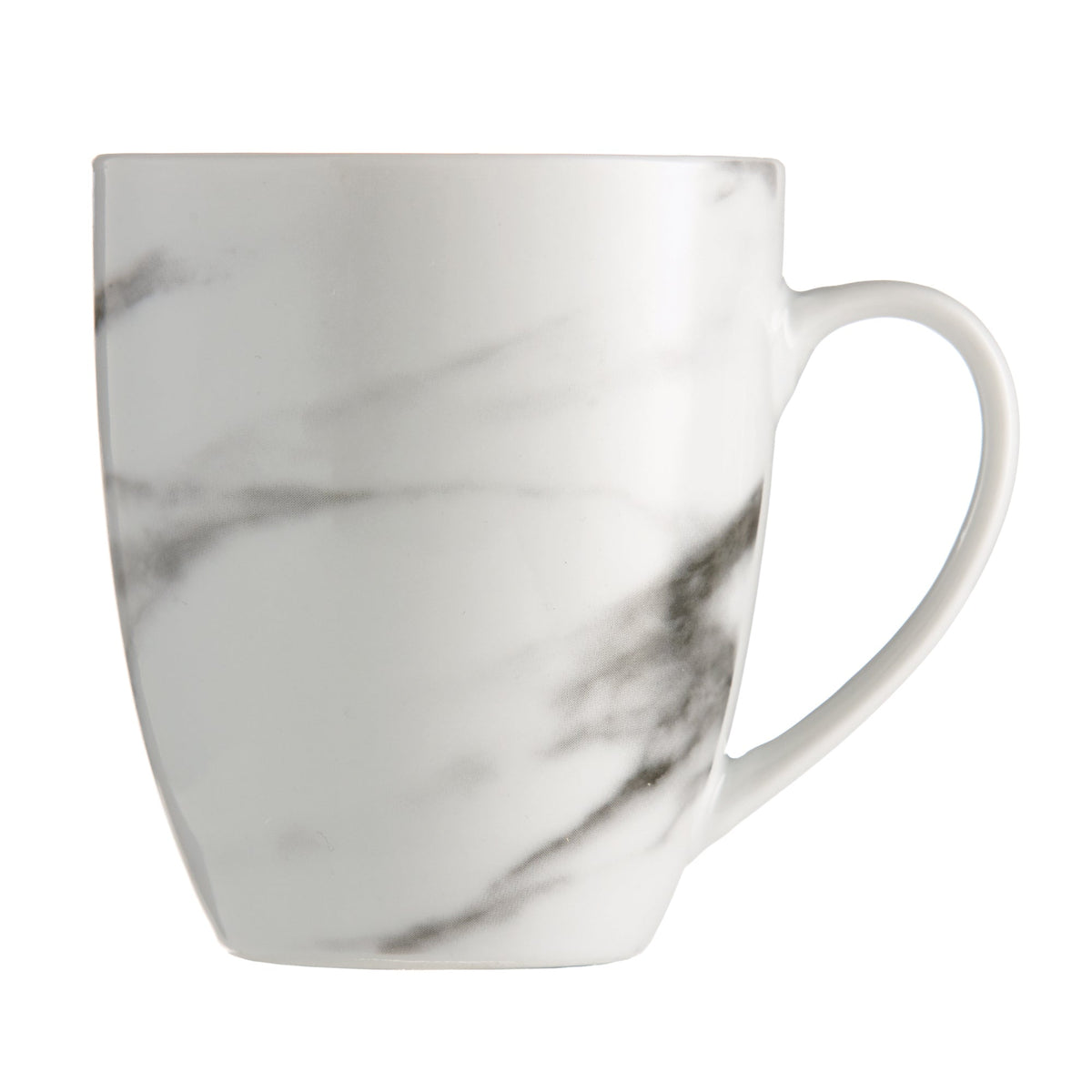 Gray Marble-Look Porcelain 16-Piece Dinnerware Set with Gold Flatware – view 6