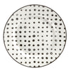 Black and White Patterned Porcelain 12-Piece Dinnerware Set with Black Flatware – view 2