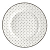 Black and White Patterned Porcelain 12-Piece Dinnerware Set with Black Flatware – view 5