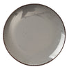 Gray Speckled Stoneware 16-Piece Dinnerware Set with Brown Rim and Silver Flatware – view 3