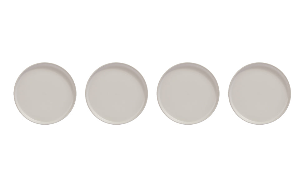 Matte Off-White Stoneware Dinner Plates, Set of 4, 10.4 in | Lisbon – view 5