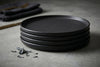 Matte Black Stoneware Dinner Plates, Set of 4, 10.4 in | Lisbon – view 2