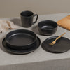 Matte Black Stoneware Dinner Plates, Set of 4, 10.4 in | Lisbon – view 6