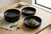 Matte Black Stoneware Pasta Bowls, Set of 4, 8.7 in | Lisbon