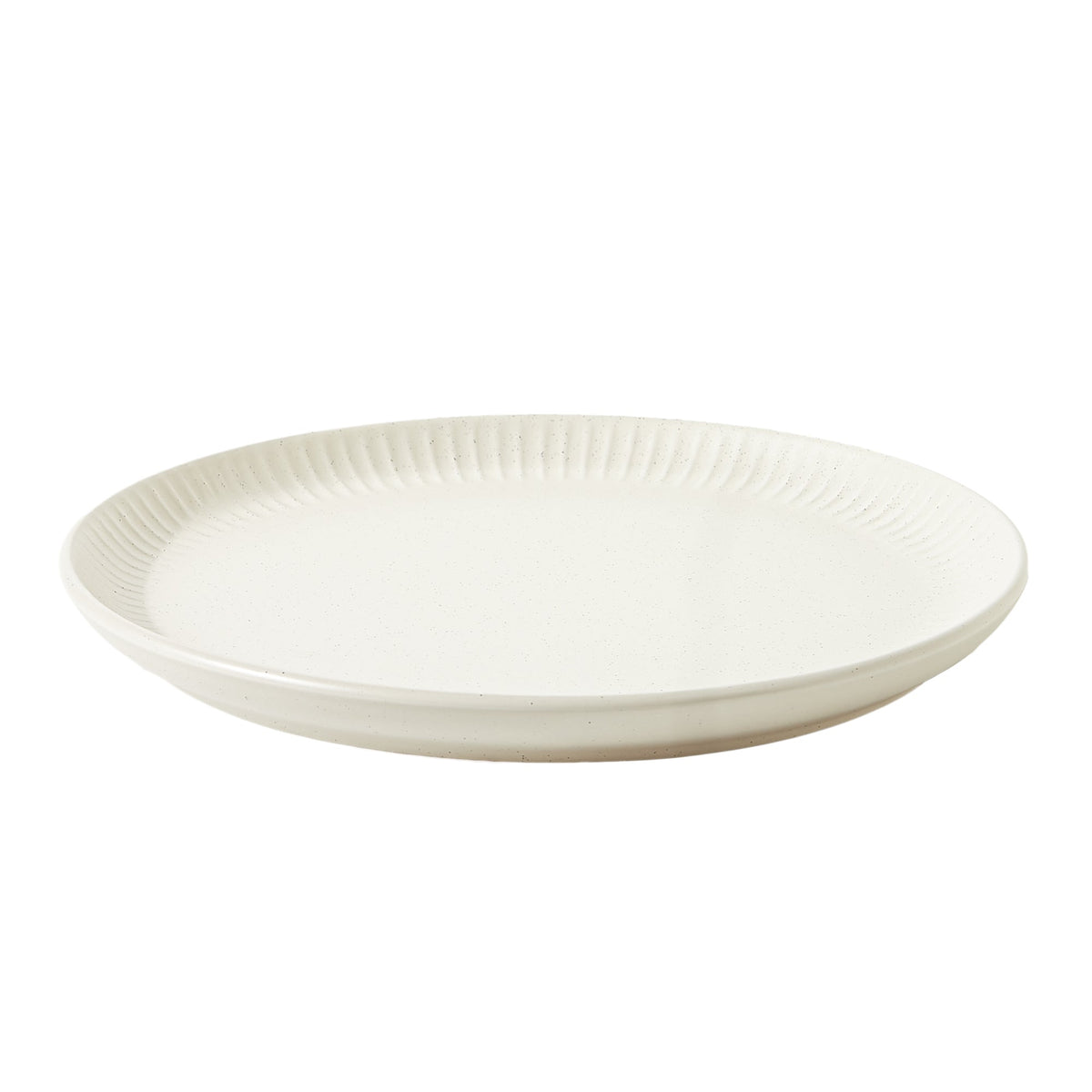 Bone Fluted Embossed Stoneware 12-Piece Dinnerware Set – view 3