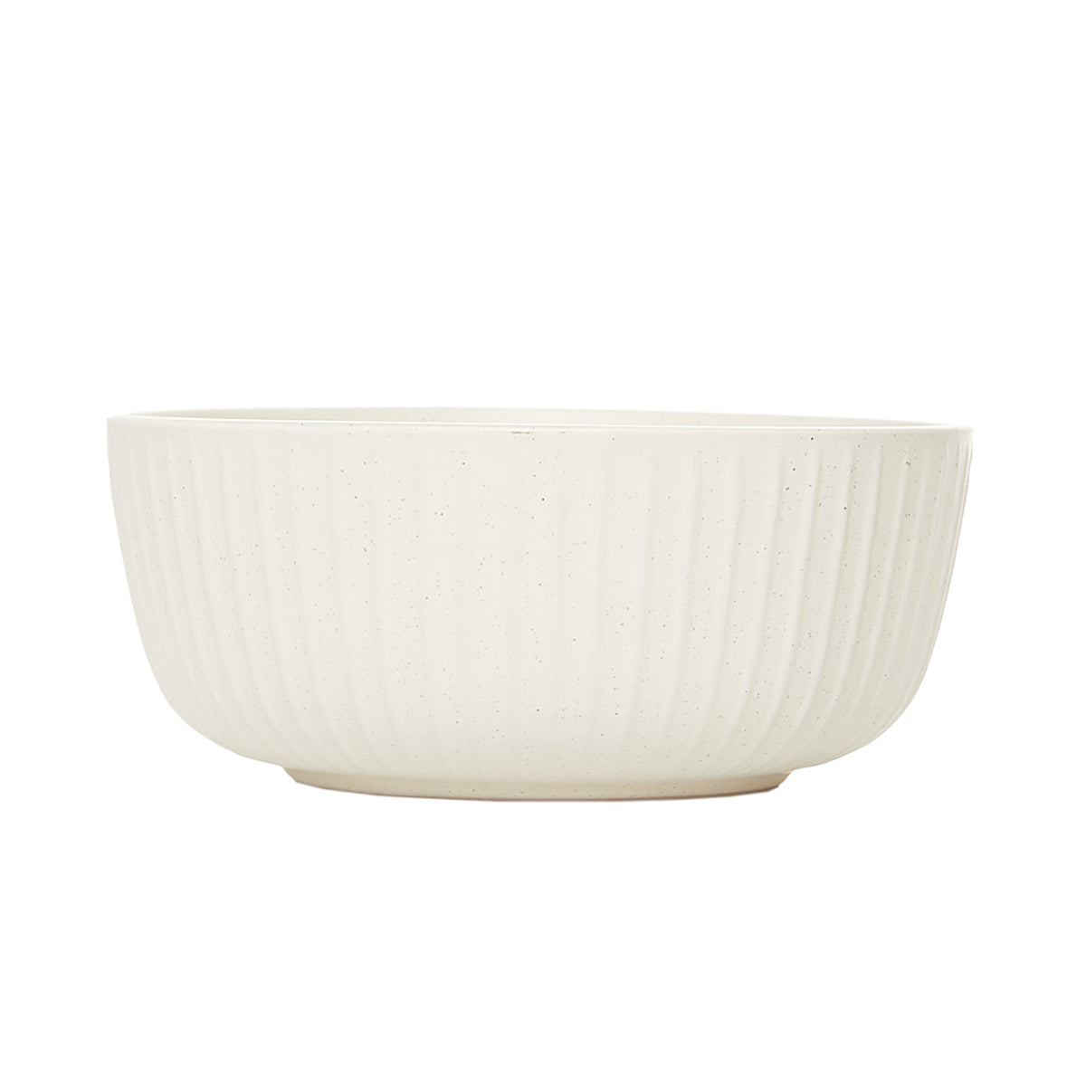 Bone Fluted Embossed Stoneware 12-Piece Dinnerware Set – view 8
