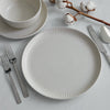 Bone Fluted Embossed Stoneware 12-Piece Dinnerware Set – view 10