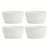 White Porcelain Salad and Dessert Bowls, Set of 4, 6.1 in