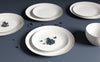 White Porcelain 12-Piece Dinnerware Set with Platinum Rim – view 2