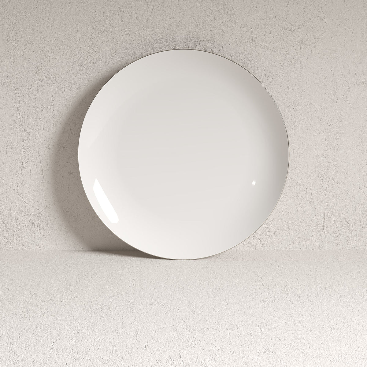 White Porcelain 12-Piece Dinnerware Set with Platinum Rim – view 3