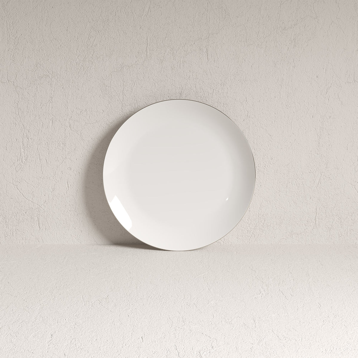 White Porcelain 12-Piece Dinnerware Set with Platinum Rim – view 4