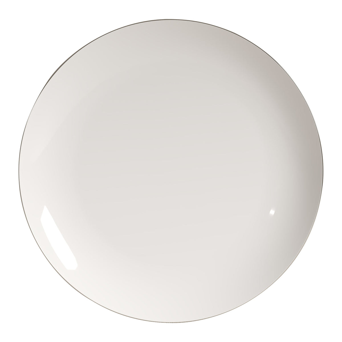 White Porcelain 12-Piece Dinnerware Set with Platinum Rim – view 7