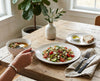 White Porcelain 12-Piece Dinnerware Set with Platinum Rim – view 8
