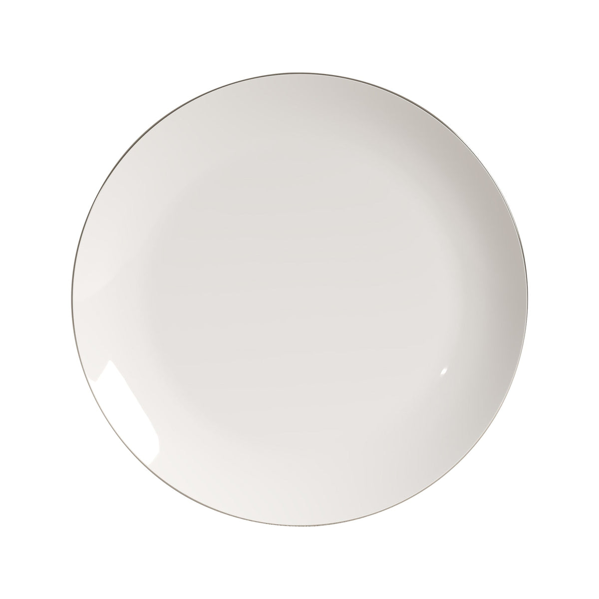 White Porcelain 12-Piece Dinnerware Set with Platinum Rim – view 9