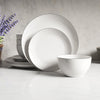 White Porcelain 12-Piece Dinnerware Set with Platinum Rim – view 11