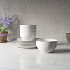 White Porcelain 12-Piece Dinnerware Set with Platinum Rim – view 12