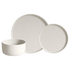 Speckled Off-White Ribbed Stoneware 12-Piece Dinnerware Set – view 6
