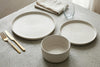 Speckled Off-White Ribbed Stoneware 12-Piece Dinnerware Set – view 8
