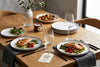 White with Black Rim Stoneware Dinner Plates, Set of 4, 10.4 in | Bistro – view 2