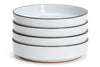 White with Black Rim Stoneware Pasta Bowls, Set of 4, 7.9 in | Bistro – view 2