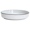 White with Black Rim Stoneware Pasta Bowls, Set of 4, 7.9 in | Bistro – view 3