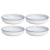 White with Black Rim Stoneware Pasta Bowls, Set of 4, 7.9 in | Bistro – view 5