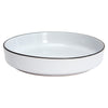 White with Black Rim Stoneware Pasta Bowls, Set of 4, 7.9 in | Bistro – view 6