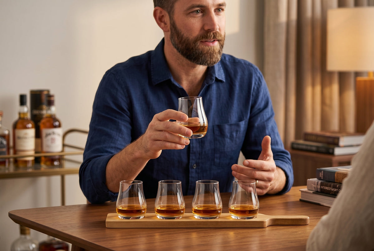 Beer Tasting Flight Set with Acacia Wood Board and 4 Glasses, 4.2 oz – view 4