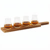 Beer Tasting Flight Set with Acacia Wood Board and 4 Glasses, 4.2 oz – view 2