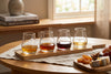 Beer Tasting Flight Set with Acacia Wood Board and 4 Glasses, 4.2 oz – lifestyle