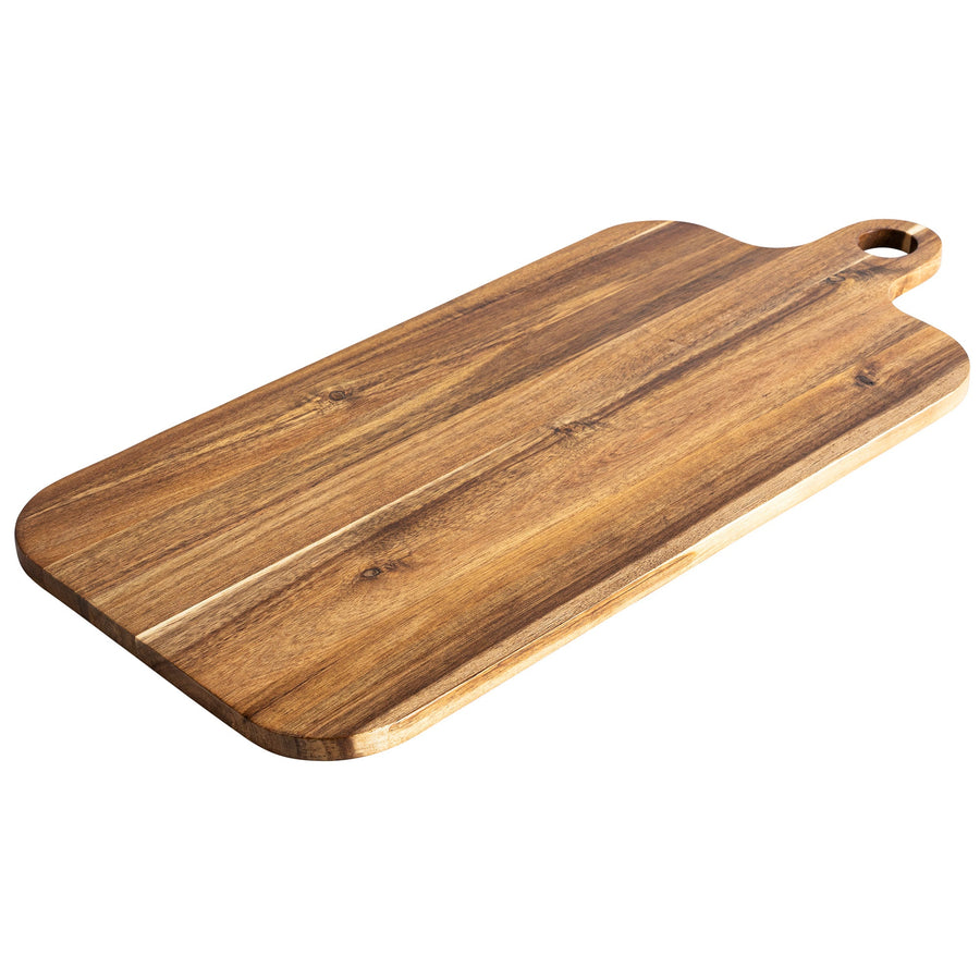 Large Acacia Wood Charcuterie and Cheese Board with Handle, 21.7 x 10.2 in