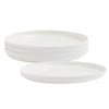 White Opal Glass Dinner Plates, Set of 4, 10.7 in | Oslo