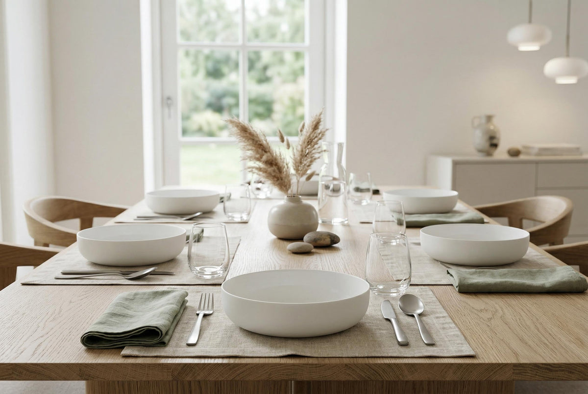White Opal Glass Pasta Bowls, Set of 4, 8.7 in | Oslo