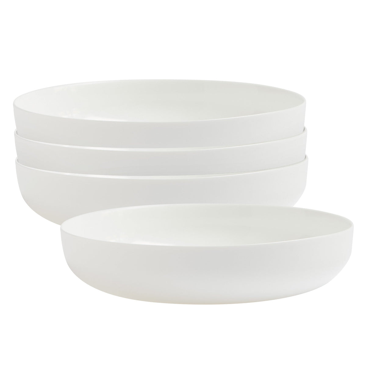 White Opal Glass Pasta Bowls, Set of 4, 8.7 in | Oslo – view 4