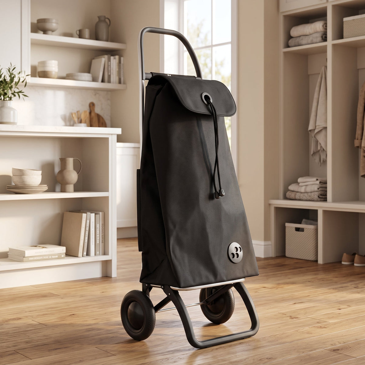 Black MF Convert 2 Aluminum-Frame Folding Shopping Cart – view 2