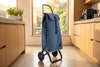 Denim Blue MF Convert 2 Aluminum-Frame Folding Shopping Cart – view 2