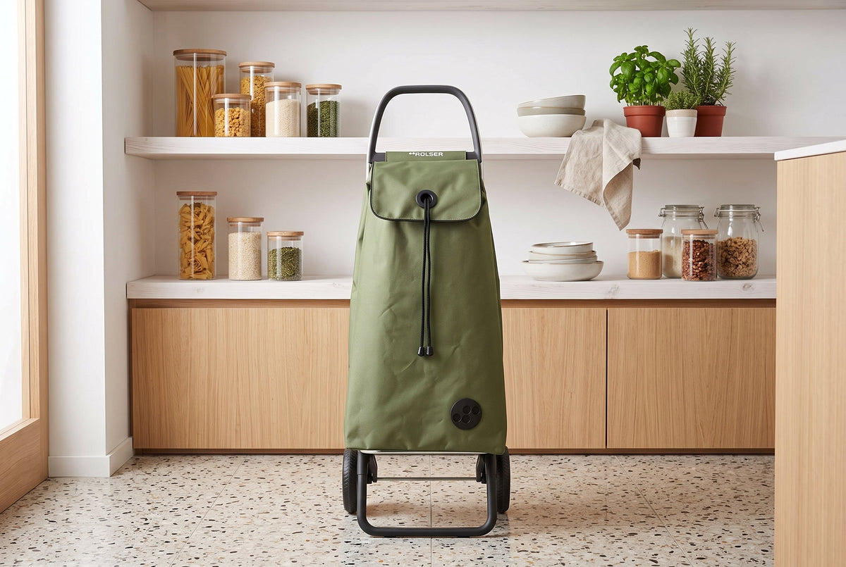 Olive MF Convert 2 Aluminum-Frame Folding Shopping Cart – view 3